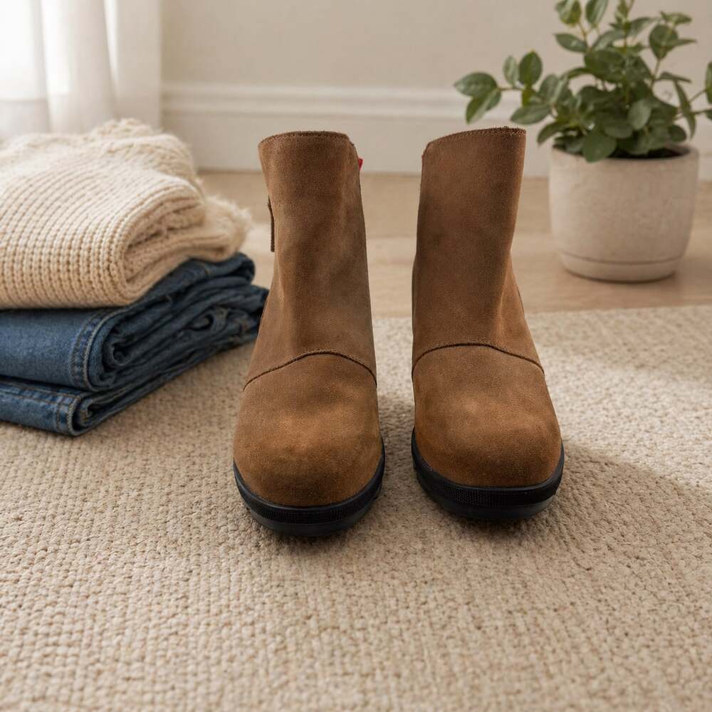 Sorel Kids Cate Chelsea Boots Youth 1 Elk Brown Suede Waterproof Ankle